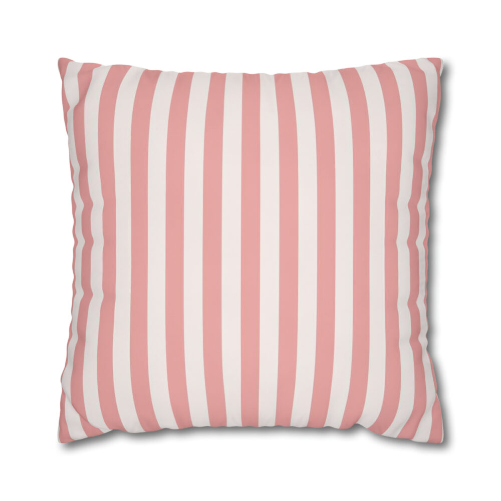 Light Pink n White Striped Pillow Shams