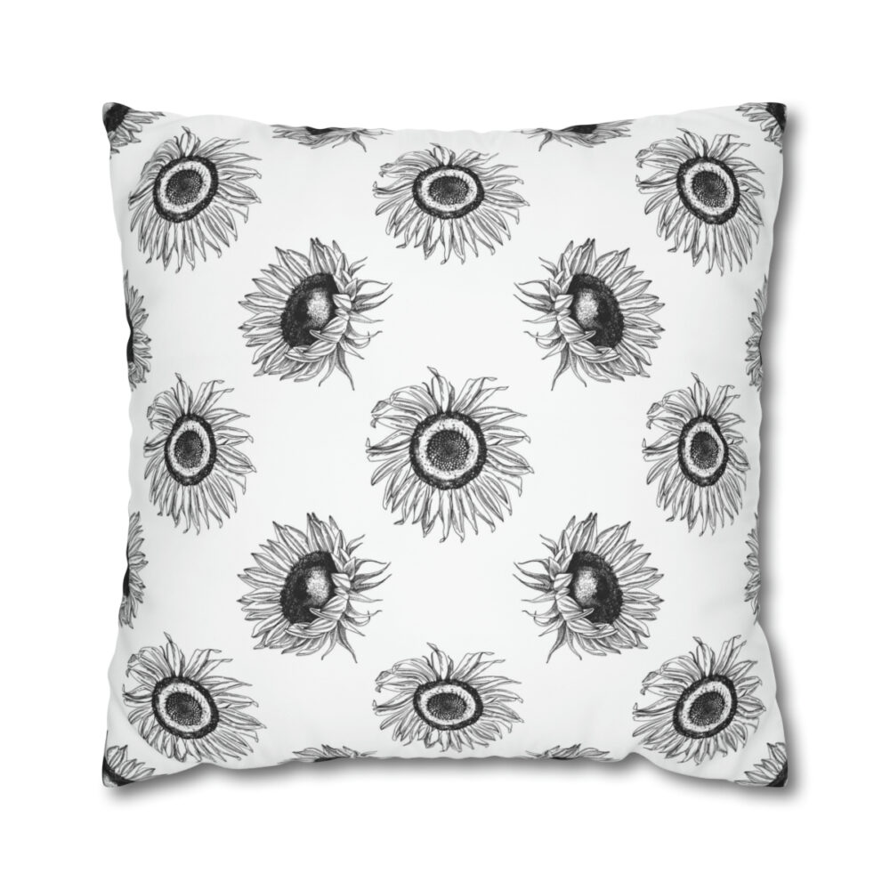 Black Sunflower Euro Shams