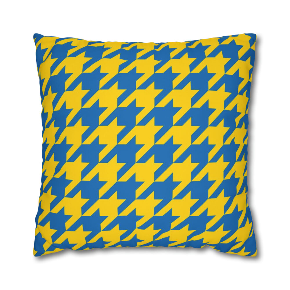 Yellow Houndstooth Euro Shams