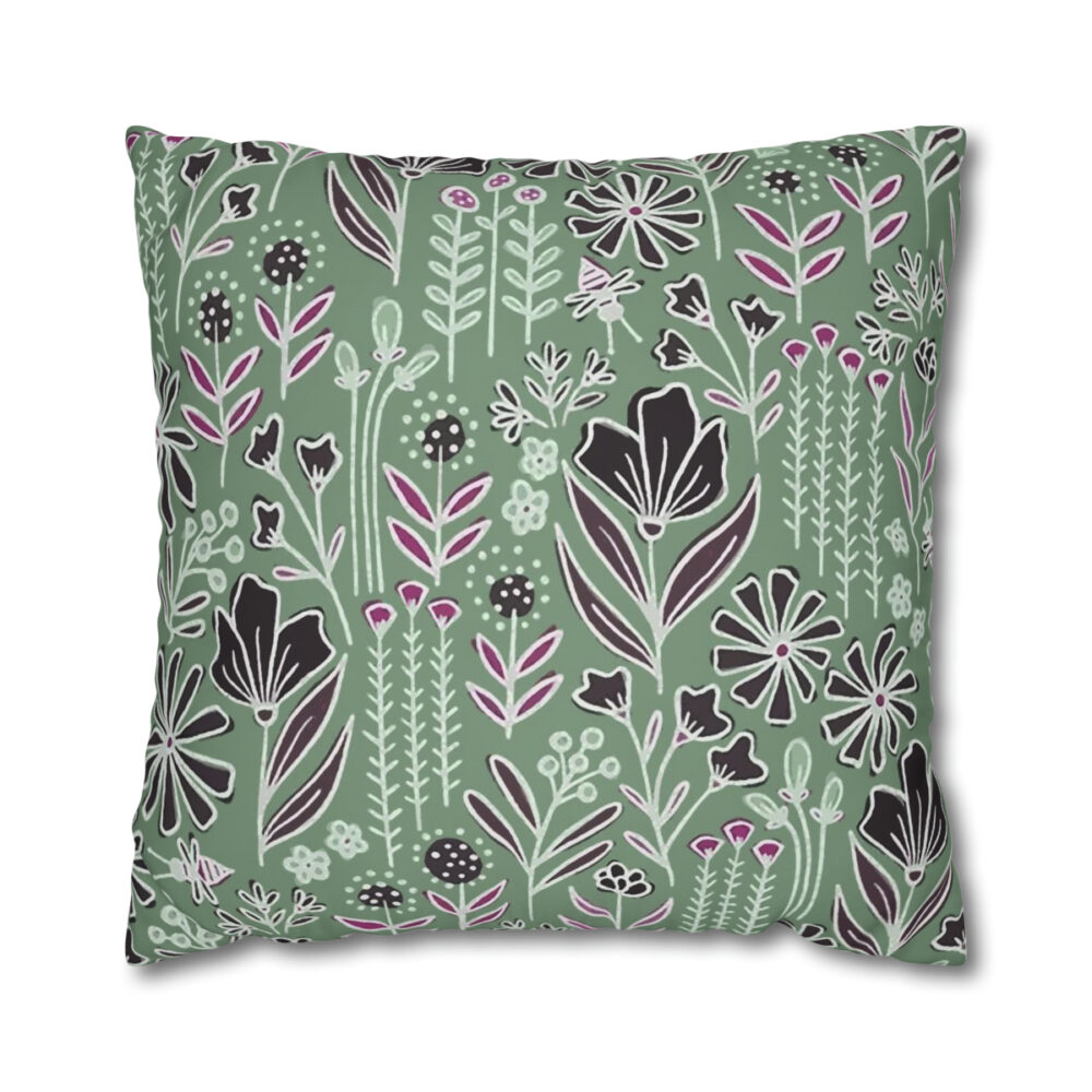 Block Print Green Euro Shams