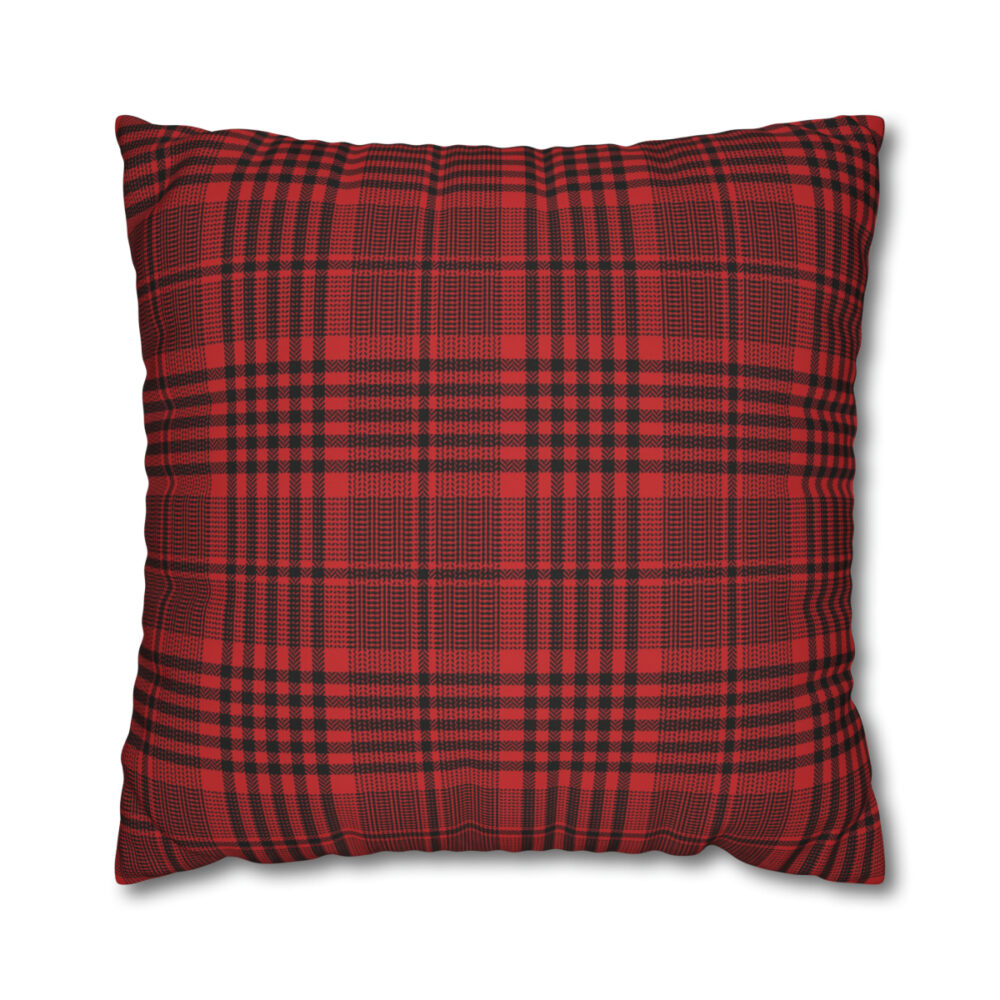 Red Plaid Euro Pillow Covers