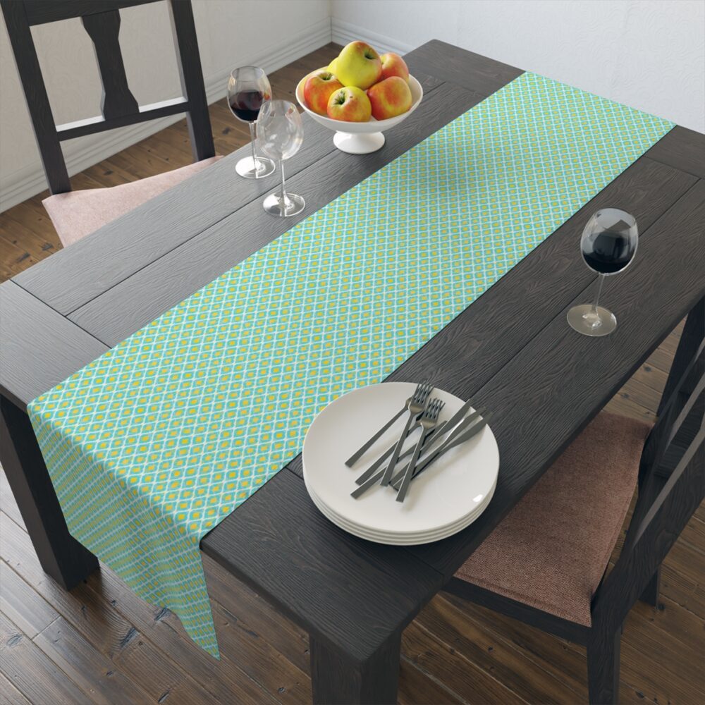 Green Ikat Table Runner