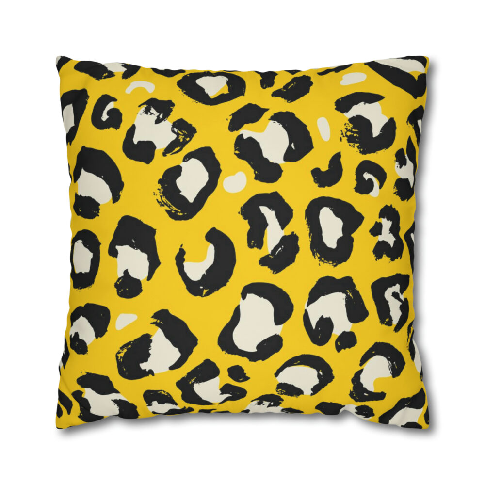 Yellow Leopard Print Euro Shams