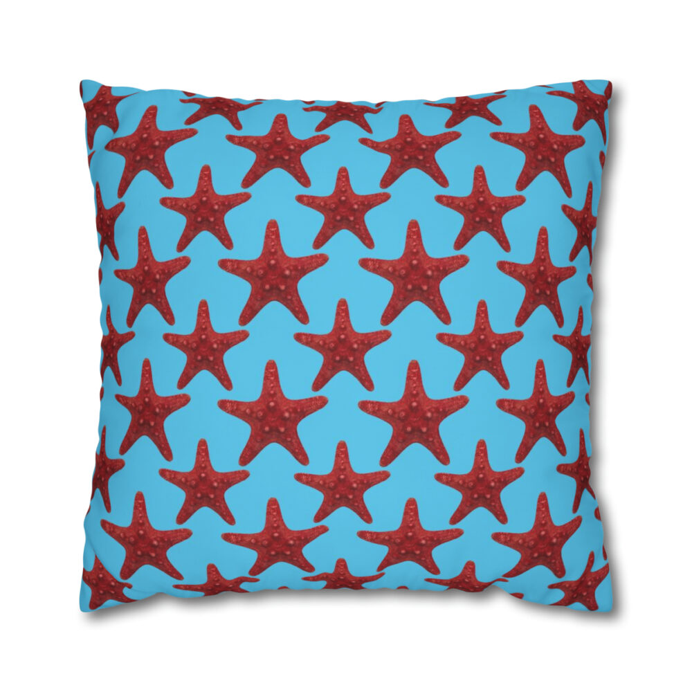 Red Starfish Euro Shams