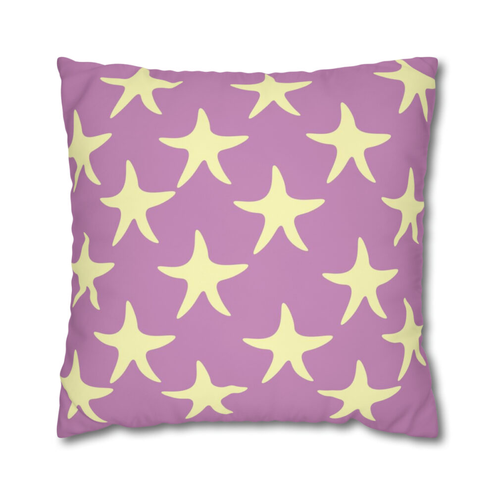 Starfish on Purple Euro Shams