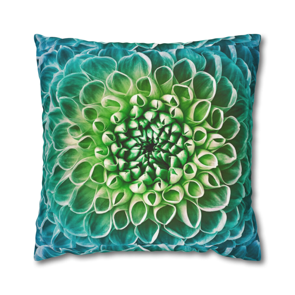 Turquoise Flowers Euro Sham