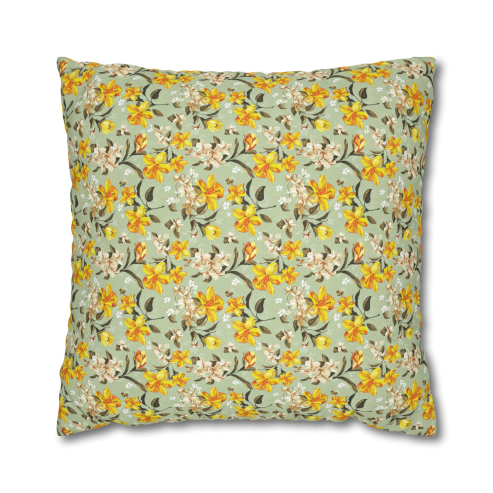 Yellow Floral Euro Shams