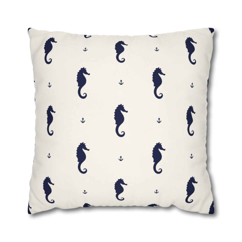 Seahorse on White Euro Shams