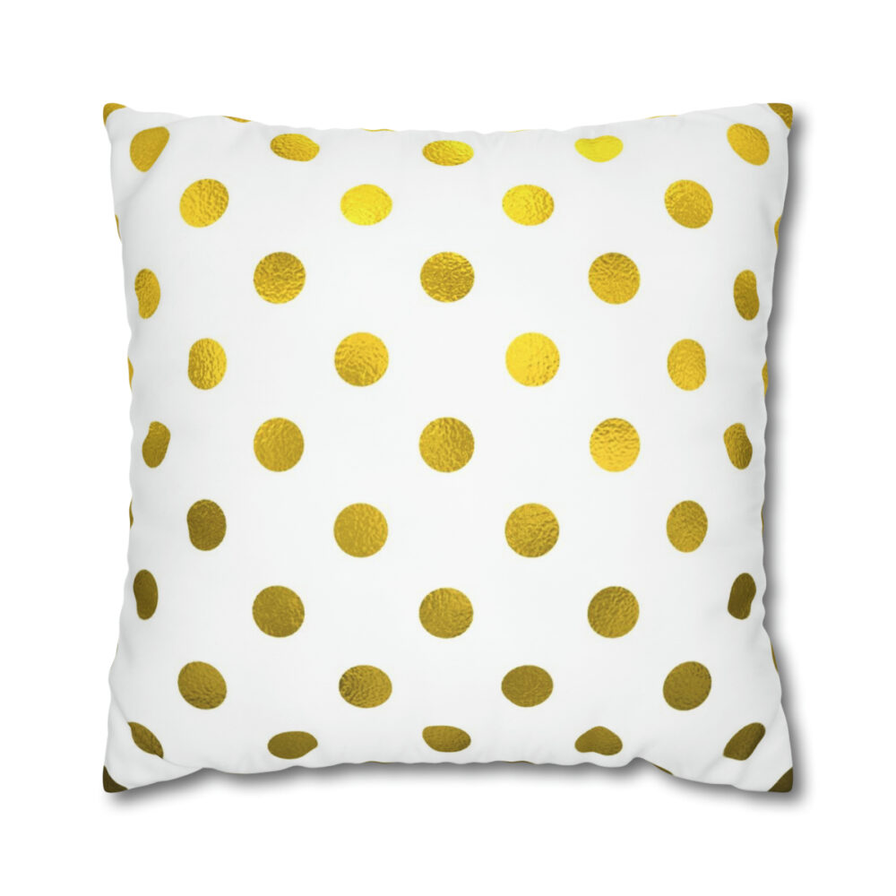 Gold Polka Dot Euro Shams