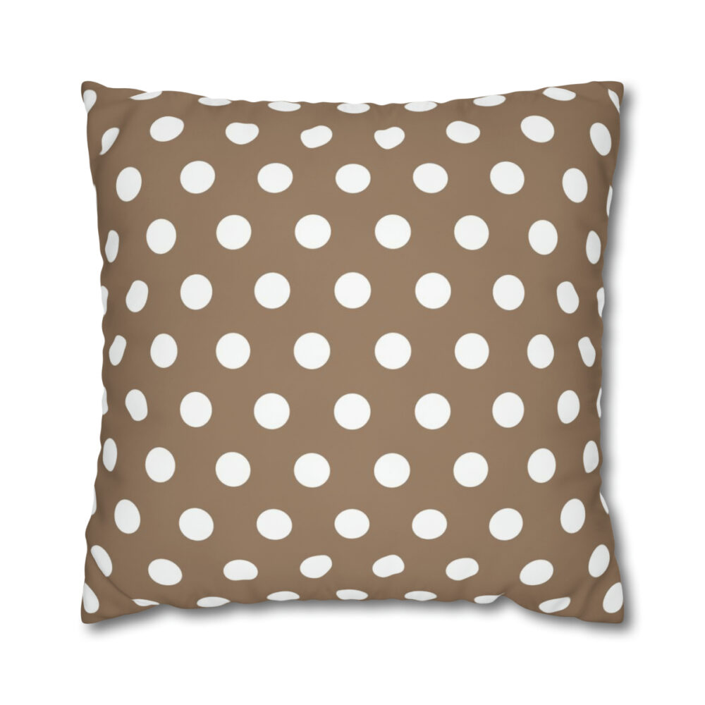 Beige Polka Dot Euro Shams