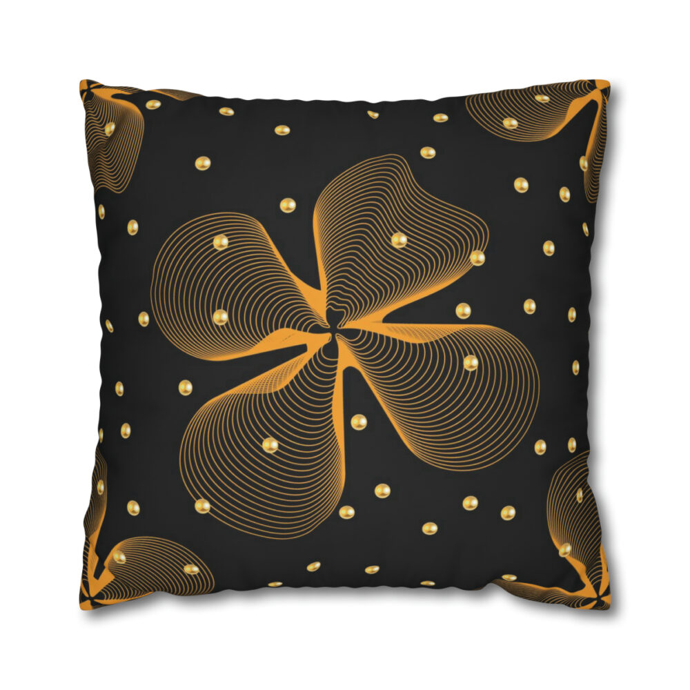 Black & Gold Euro Pillow Shams