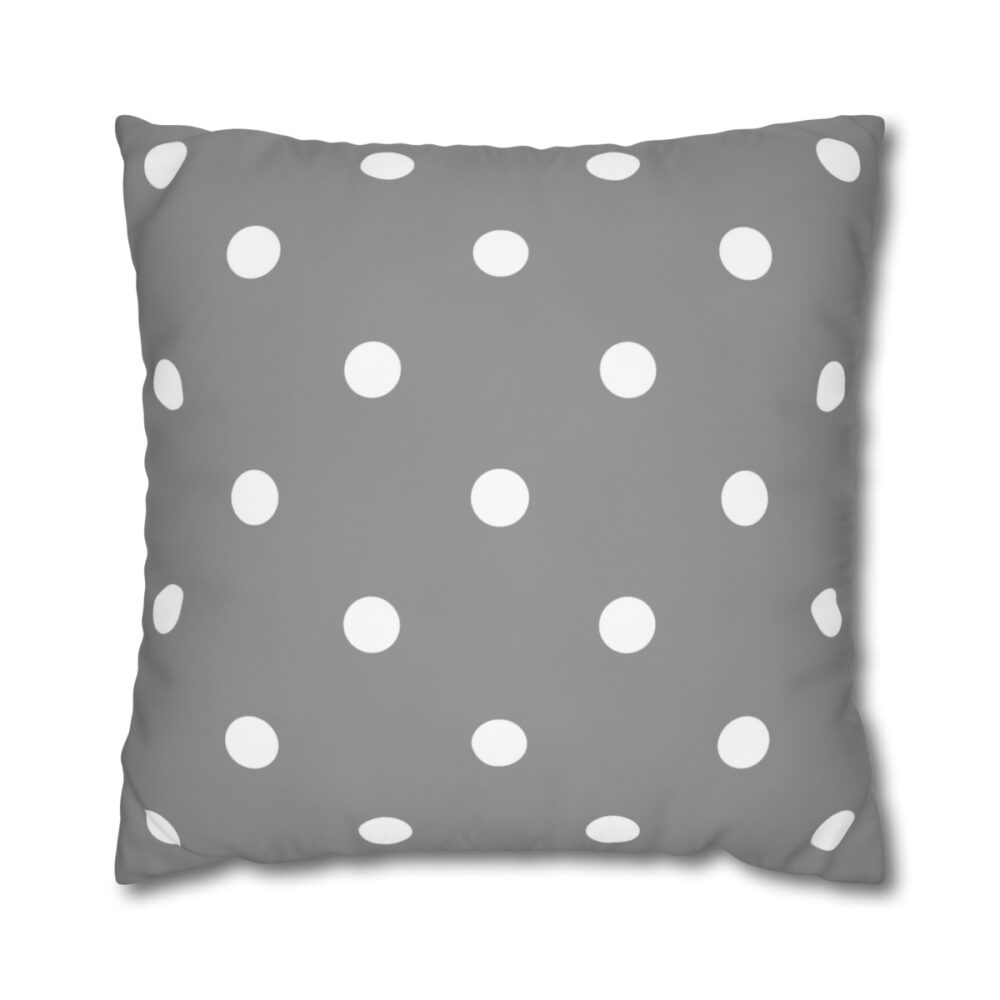 Gray & White Polka Dot Euro Shams