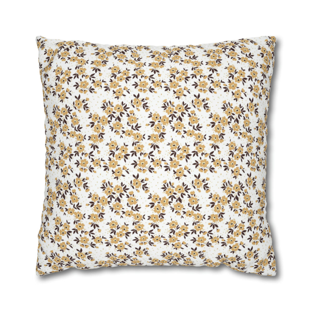 Beige Ditsy Flowers Euro Shams