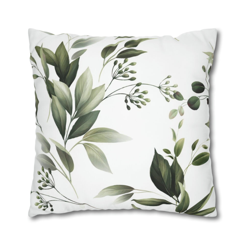 Green Leaf Print Pillow Covers