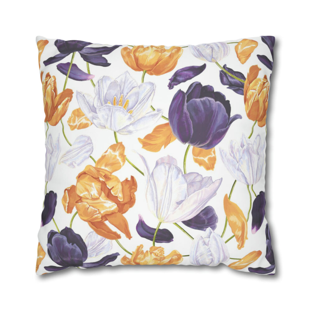 Purple Tulips Euro Shams