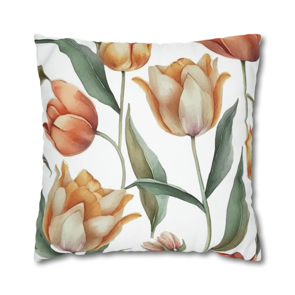 Watercolor Tulips Euro Shams