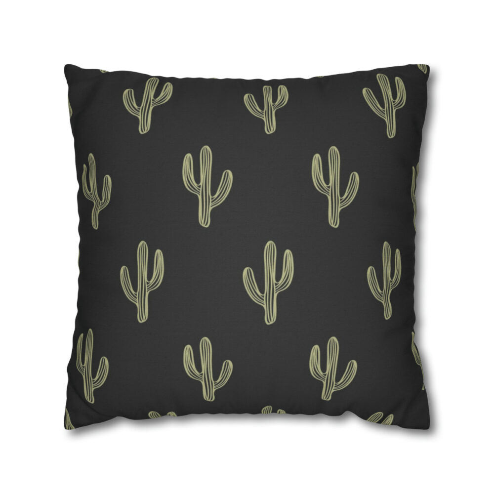 Black Cactus Throw Pillow Covers