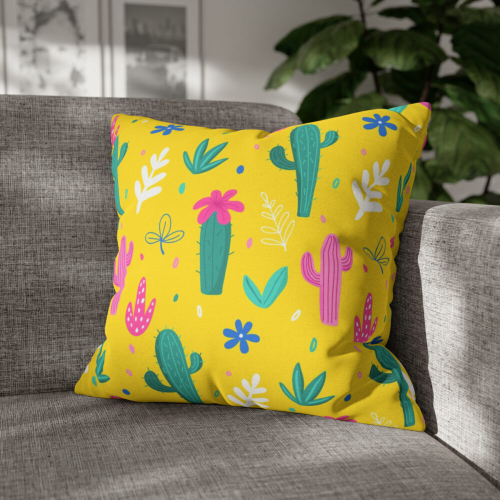 Yellow Fabric Pillow Covers