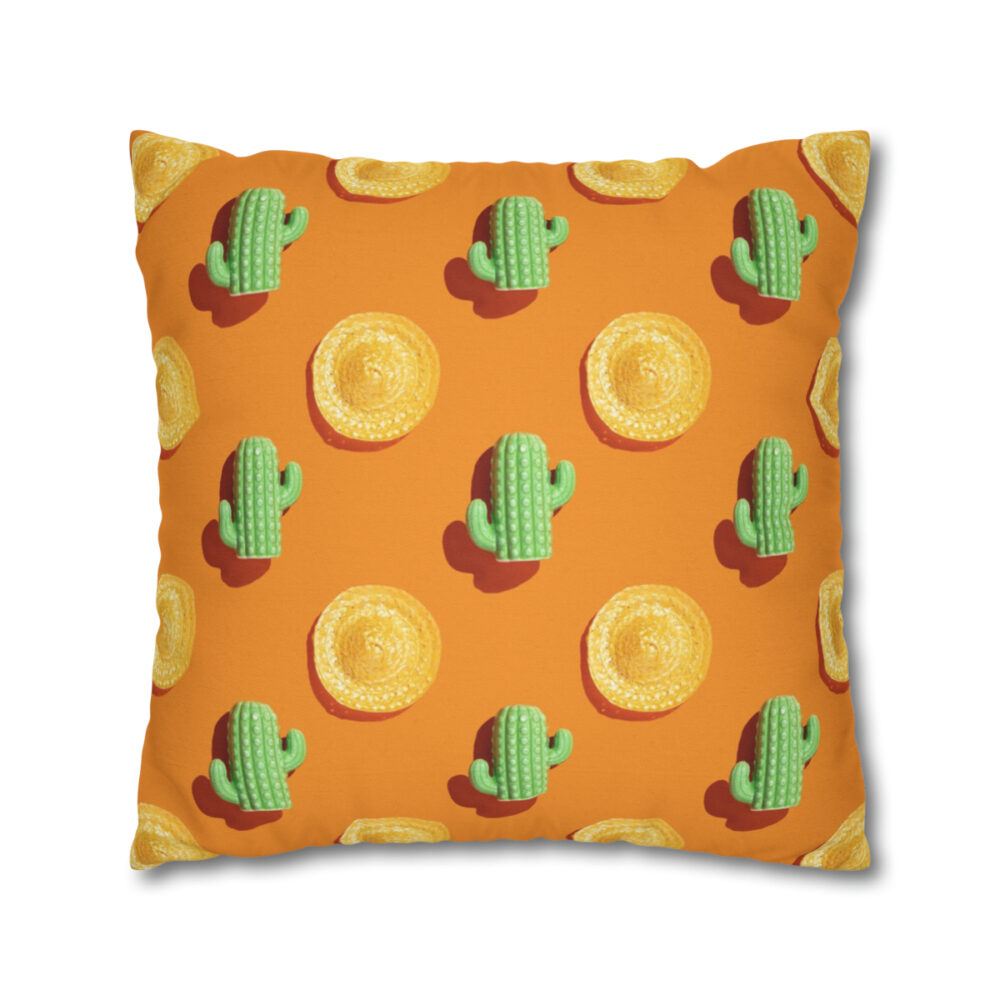 Orange Cactus Pillow Covers