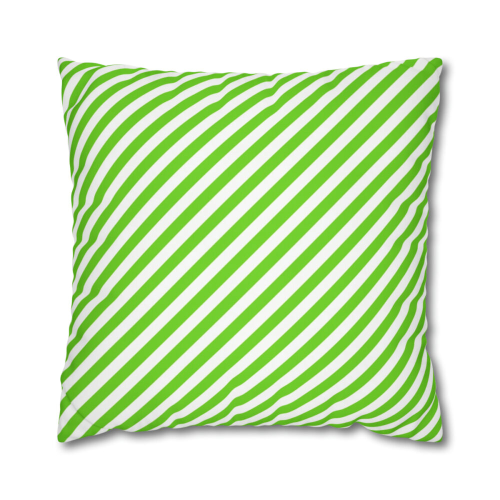 Green Striped Euro Shams