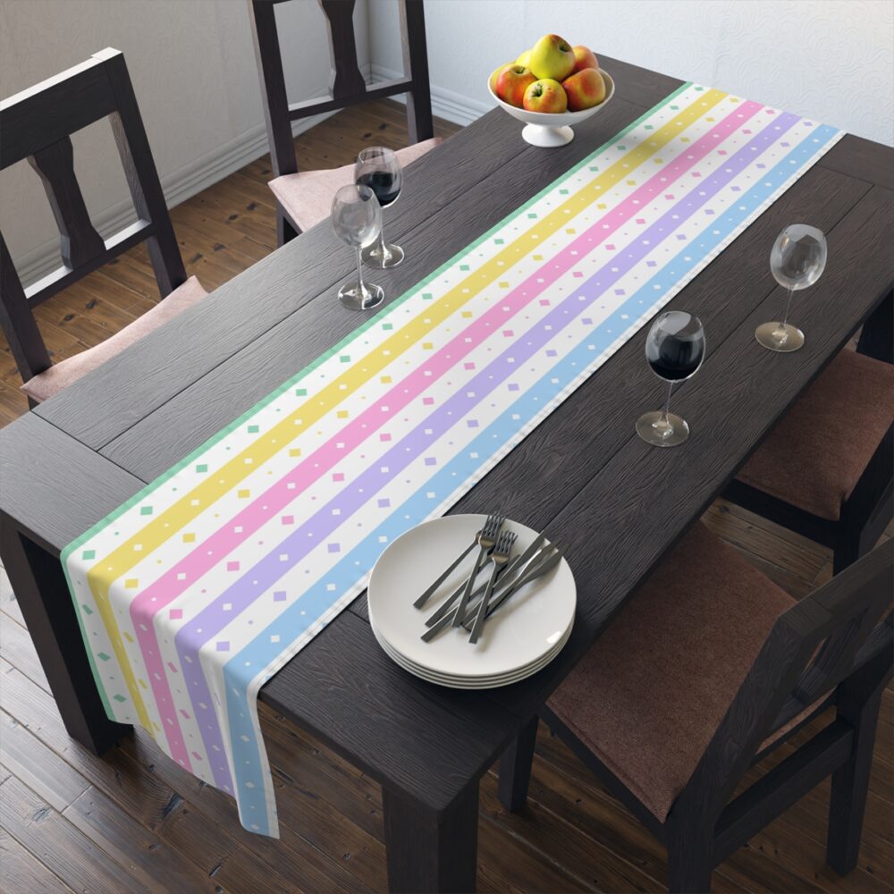 Rainbow Striped Table Runners