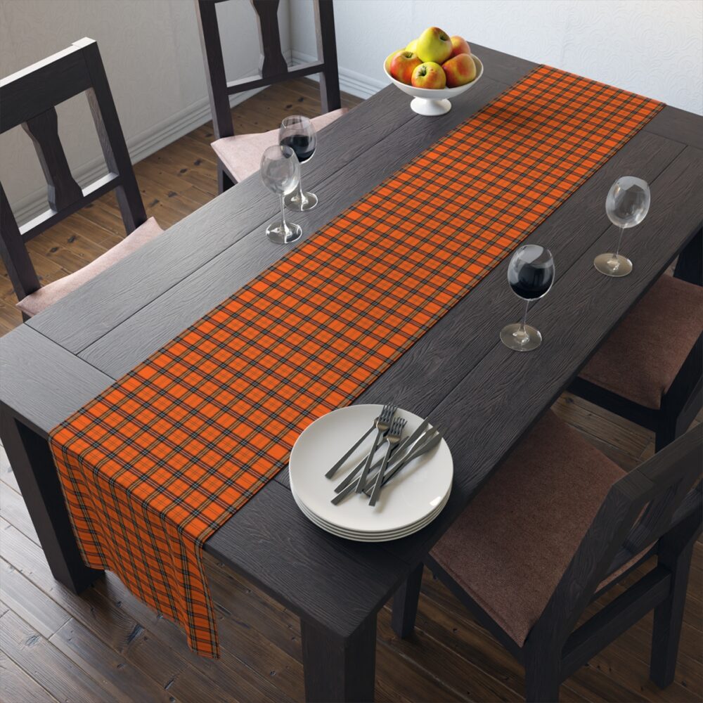 Orange Tartan Plaid Table Runners