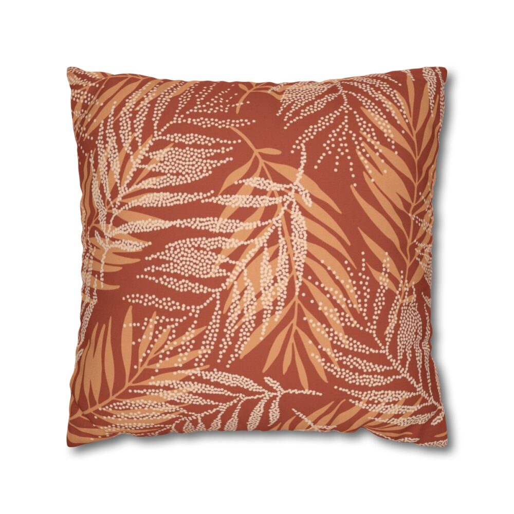 Terracotta Palm Leaf Pillow Covers