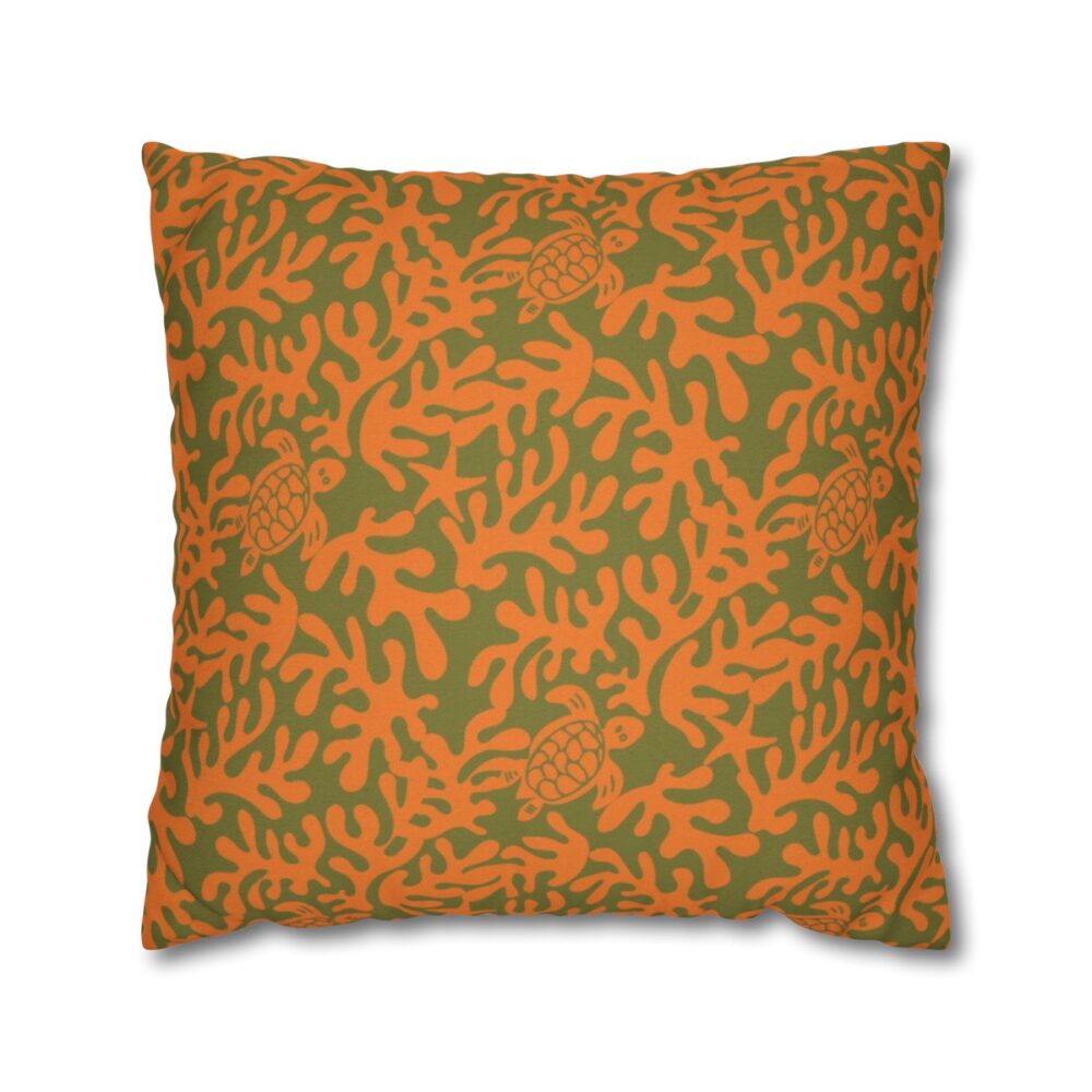 Orange Tone Coral Pillow Covers