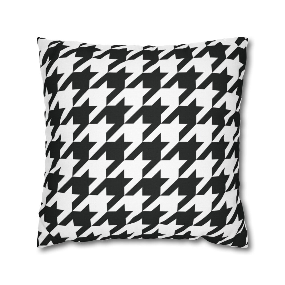 Black and White Houndstooth Throw Pillow Covers