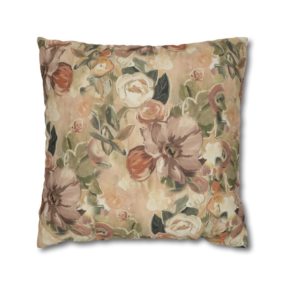 Dusty Floral Throw Pillow