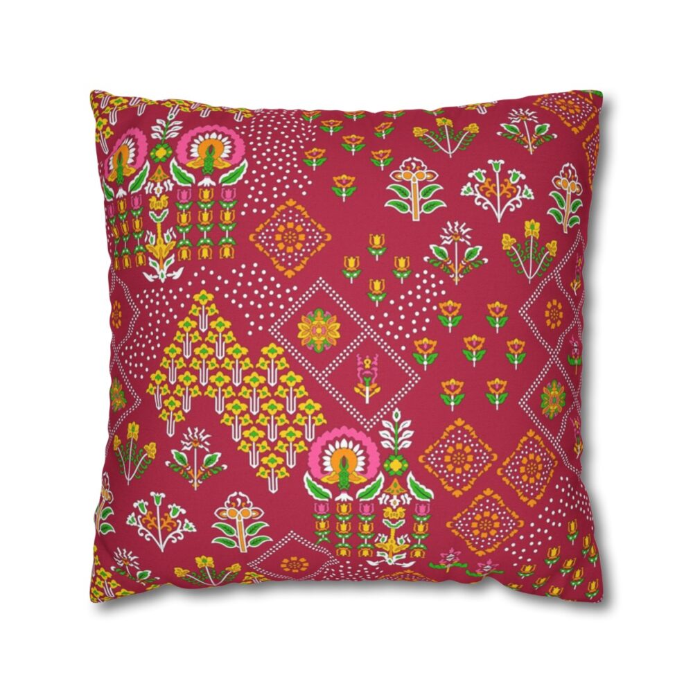 Pink Bandhani Print Pillow Covers