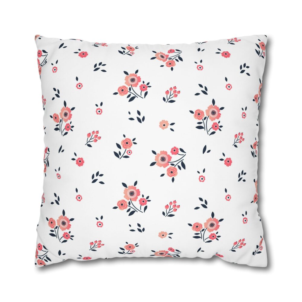 Pink Floral Euro Pillow Covers