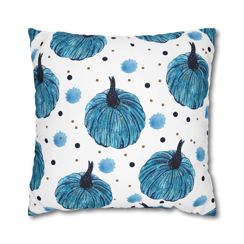 Blue Pumpkins Euro Shams