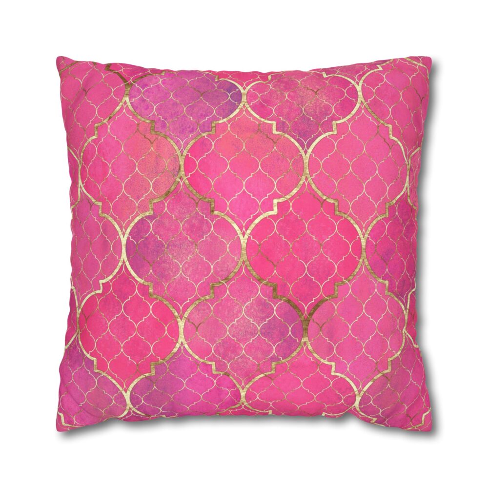 Pink Moroccan Euro Pillow Shams