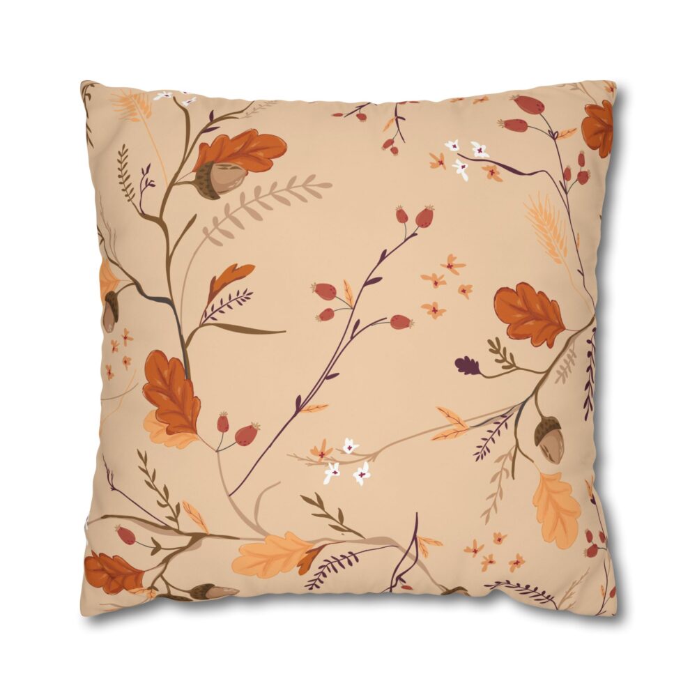 Beige Fall Euro Pillow Covers